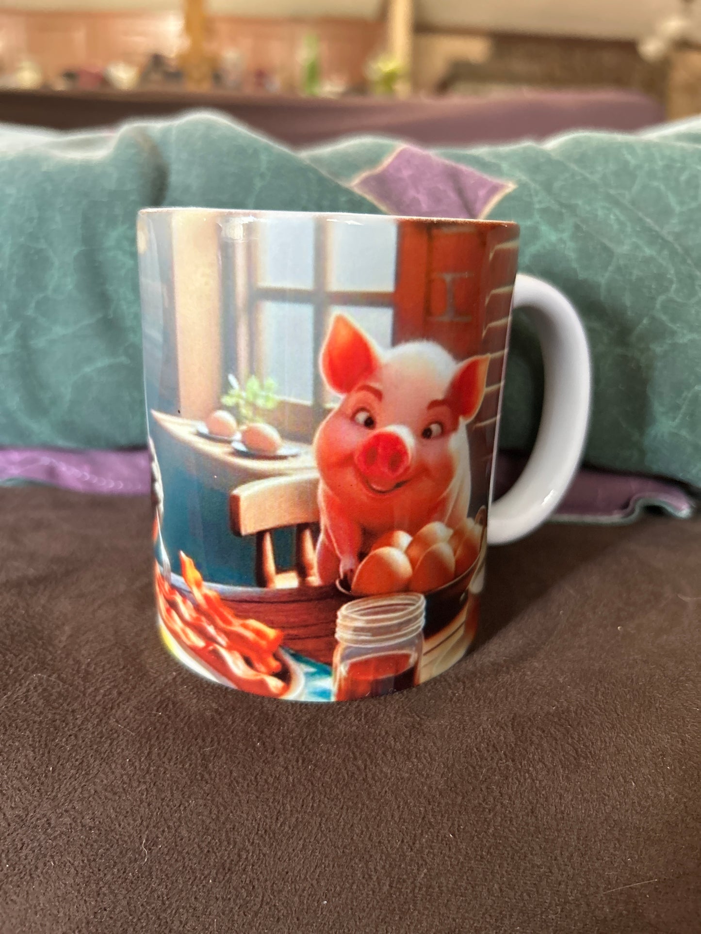 Rooster and Pig mug