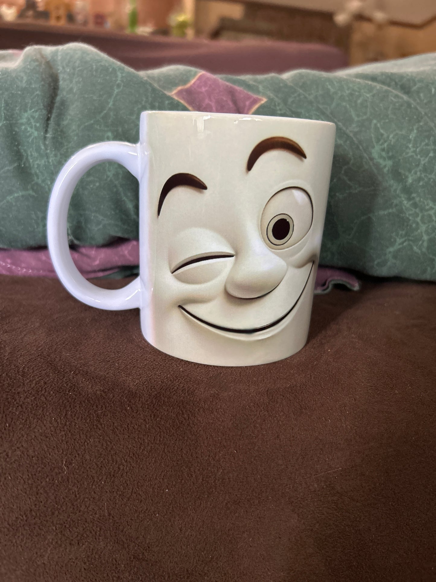 Winking face mug