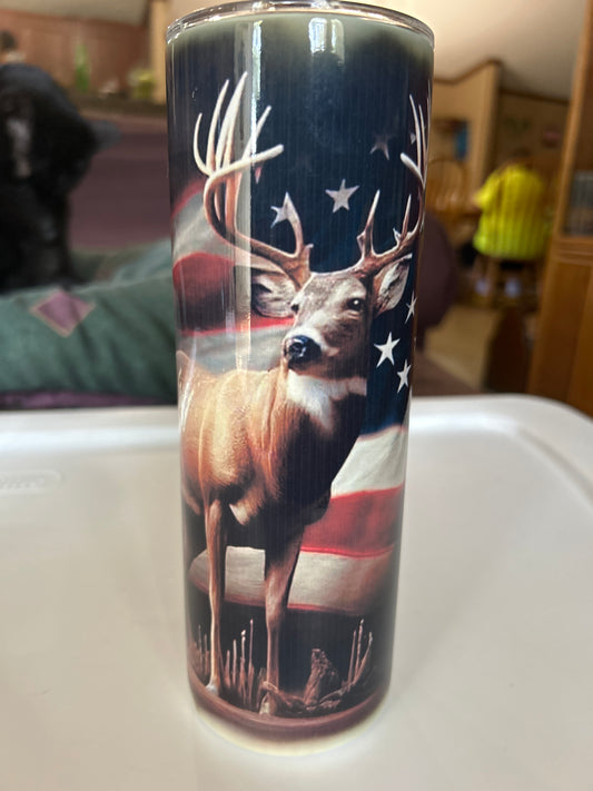 Deer and flag