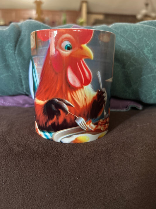 Rooster and Pig mug