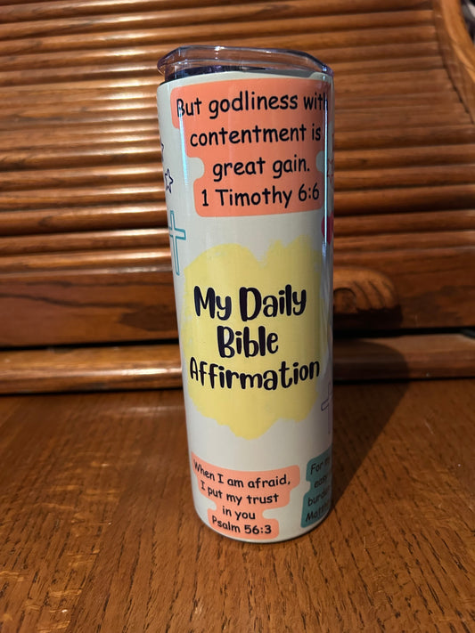 My Daily Bible Affirmations tumbler